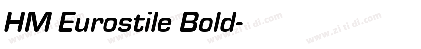 HM Eurostile Bold字体转换